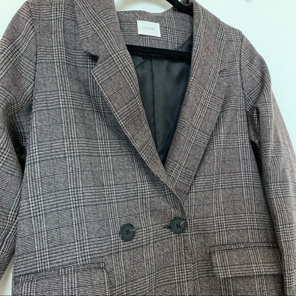 Double breasted plaid blazer - Picture 2 of 3